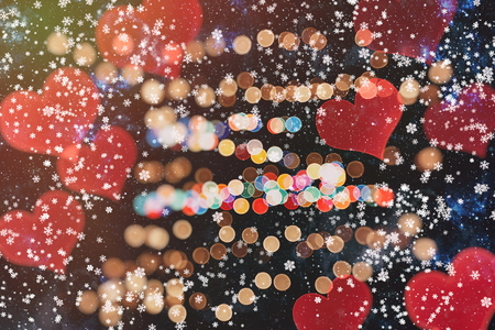 Abstract Light Bokeh Background. Winter holidays background.の写真素材