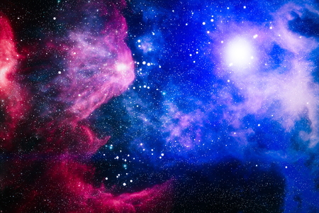 Bright Star Nebula. Distant galaxy. Abstract image.の写真素材