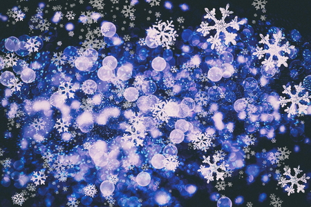 Bokeh Christmas Circular Lighting Celebrating New Year abstractの写真素材