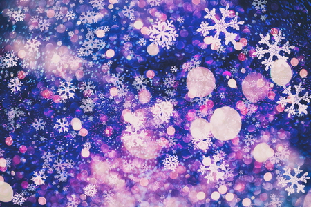 Bokeh Christmas Circular Lighting Celebrating New Year abstractの写真素材
