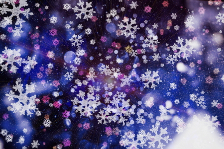 Abstract bokeh background. Christmas Glittering background. Abstract christmas background. Glittering Christmas background. Blue christmas background Glitter christmas background.の写真素材