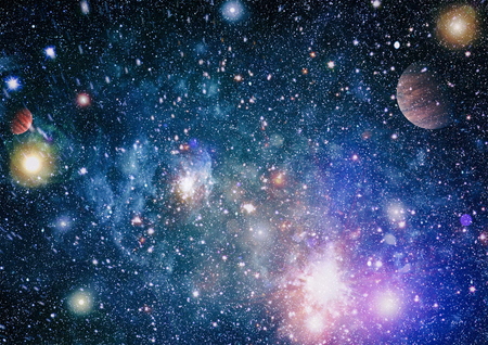 planets, stars and galaxies in space showing the beauty of space exploration.の写真素材