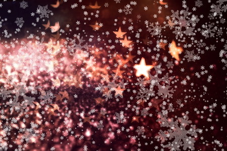Abstract glitter lights and stars. Festive blue and white color sparkling vintage backgroundの写真素材