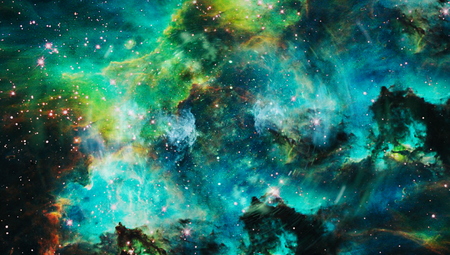 planets, stars and galaxies in outer space showing the beauty of space exploration.