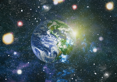 Star field and nebula far from planet Earth.の写真素材