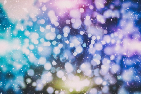 Christmas and New Year feast bokeh background with copyspace.