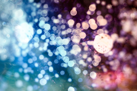 Christmas and New Year feast bokeh background with copyspace.