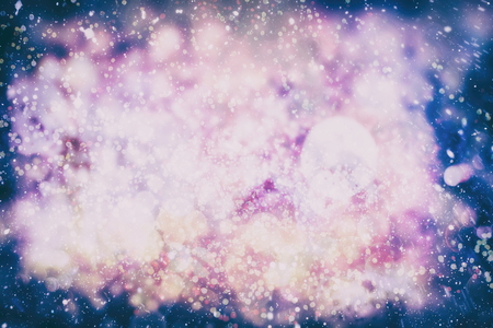 Christmas and New Year feast bokeh background with copyspace.の写真素材