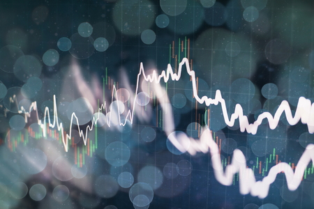 Business financial or stock market background. Business graph on stock market financial exchangeの写真素材