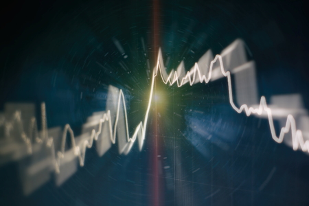 The business plan at the meeting and analyze financial numbers to view the performance of the company.の写真素材