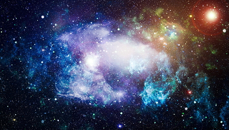High definition star field background. Starry outer space background texture. Colorful Starry Night Sky Outer Space backgroundの写真素材