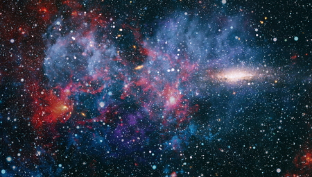 Nebula and galaxies in space.Planet and Galaxyの写真素材