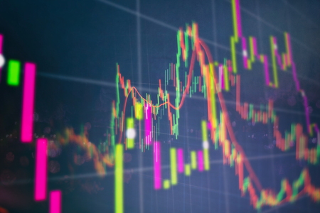 Forex market background, trading on the currency market Forex. Currency exchange rate for world...