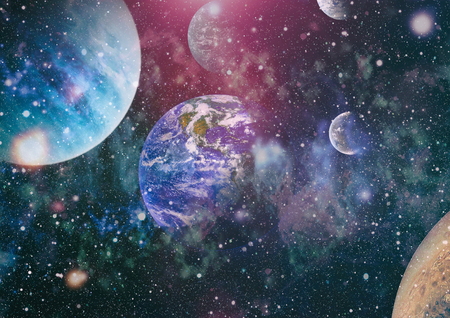 Deep space. Science fiction fantasy in high resolution ideal for wallpaper.の写真素材