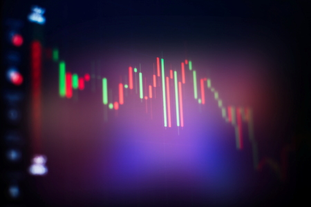 Stock market chart. Business graph background. Forex trading. business concept in colorの写真素材