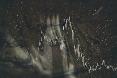 Working set for analyzing financial statistics and analyzing a market data.の写真素材