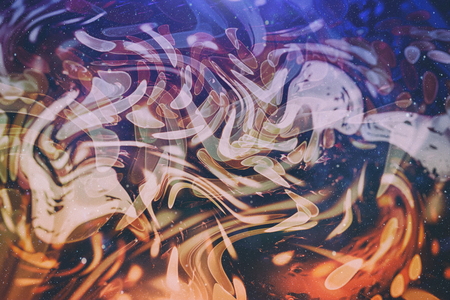 Blurred bokeh light background, Christmas and New Year holidays backgroundの写真素材