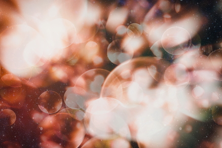 Blurred bokeh light background, Christmas and New Year holidays backgroundの写真素材