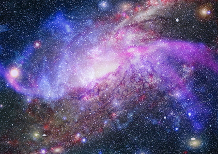 Far being shone nebula and star field against space.の写真素材