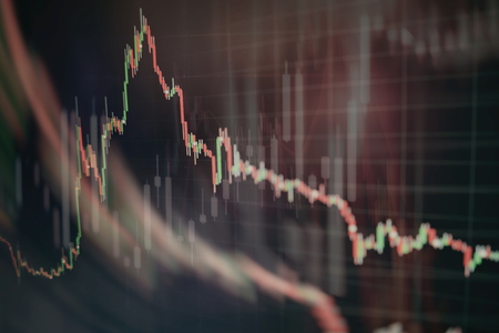 graph with diagrams on the stock market, for business and financial concepts and reports.Abstract...