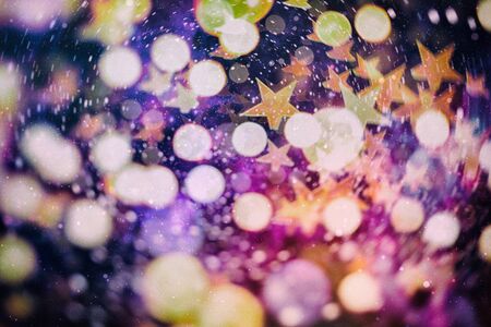 Bokeh with multi colors, festive lights bokeh background, defocused bokeh lights, blurred bokeh, bokeh light vintage background, abstract colorful defocused dot, soft focusの写真素材