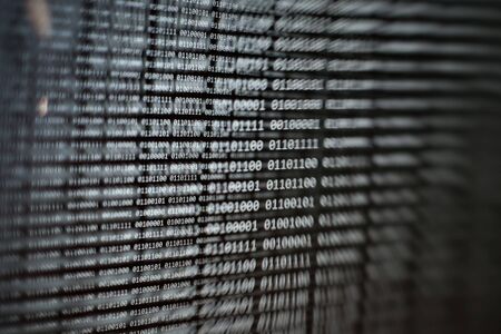 Template of website, selective focus. Python programming developer code.