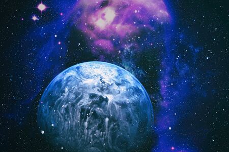 Cosmic clouds of mist on bright colorful backgrounds.の写真素材