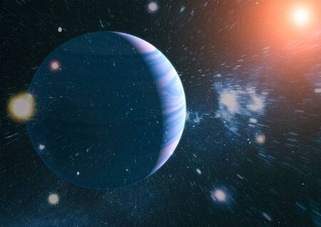 uturistic abstract space background. Night sky with stars and nebula.