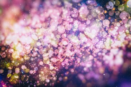 Light abstract Christmas background with snowflakes and starsの写真素材