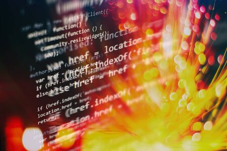 Programming source code HTML for Website development.