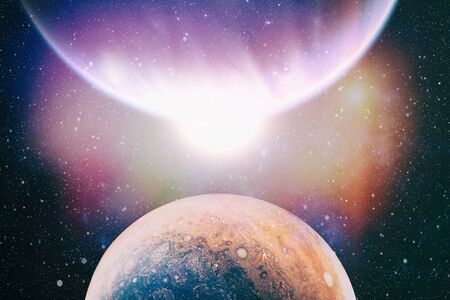 Colorful deep space. Universe concept background.