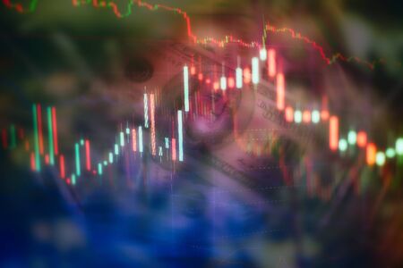 Working set for analyzing financial statistics and analyzing a market data., for business and financial concepts and reports.の写真素材