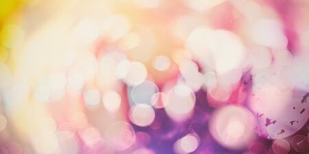 Magic Background With Color Festive background with natural bokeh and bright golden lights. Vintage...