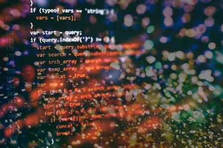 Code language on a computer screen with a shallow depth of field.