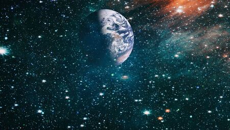 planets, stars and galaxies in outer space showing the beauty of space exploration.の写真素材