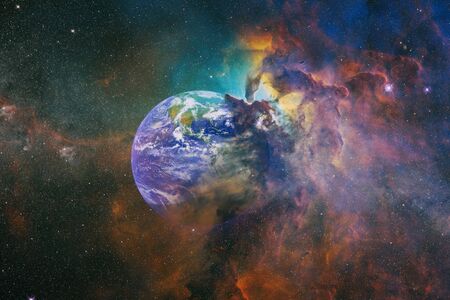 planets, stars and galaxies in outer space showing the beauty of space exploration.の写真素材