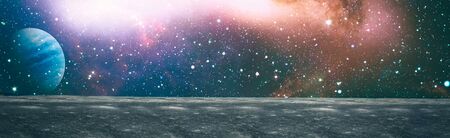 Nebula and Space. Western hemisphere. Space, nebula and planet Earth.の写真素材