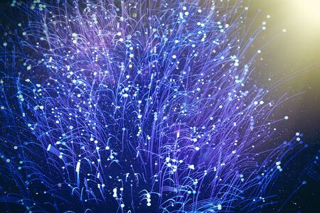 Abstract digital background graphic with simple random blurry small circles bokeh particular pattern...