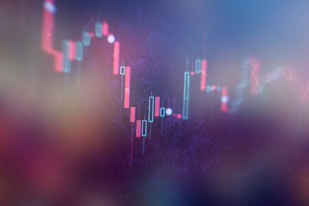 Business success and growth concept.Stock market business graph chart on digital screen.Forex...