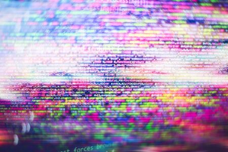Web programming functions on laptop on laptop. IT business. Python code computer screen. Mobile application design Concept.の写真素材