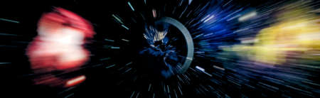 The panorama Earth from space. Beautiful planet earth. Earth planet viewed from space .の写真素材