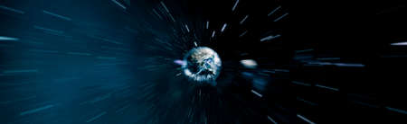 The panorama Earth from space. Beautiful planet earth. Earth planet viewed from space .