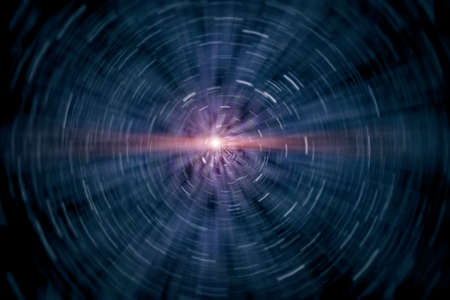 Cyber Futuristic Speed zoom Motion graphic.Backdrop beam blur Flare.Abstract Light fast night Background.Modern Glow color magicの写真素材
