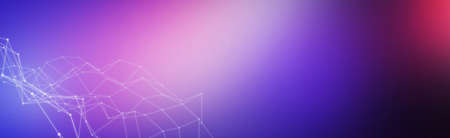 Connecting dots and lines. Connection structure. Science. Futuristic polygonal background. Molecules technology with polygonal shapes, connecting dots and lines.の写真素材