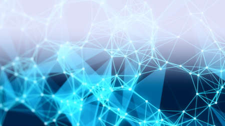 Connection structure. Big data visualization. Futuristic shape. Computer generated abstract...