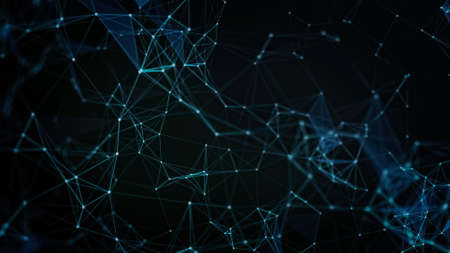 Connection structure. Big data visualization. Futuristic shape. Computer generated abstract backgroundの写真素材