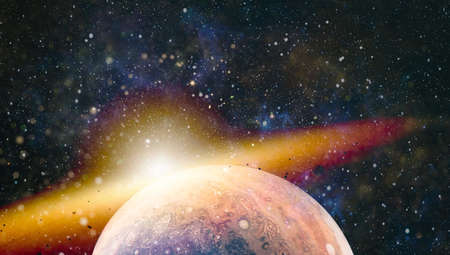 Deep space art. Galaxies, nebulas and stars in universe.