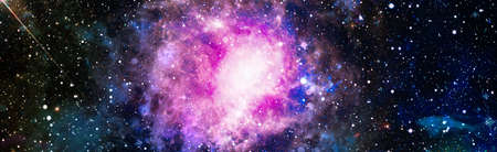 Deep space art. Galaxies, nebulas and stars in universe.