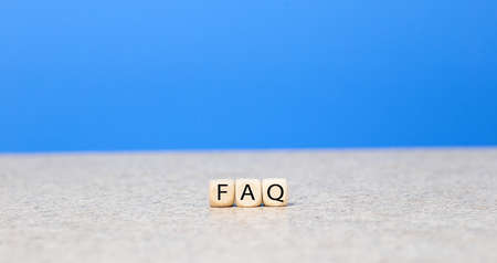 Faq sign with copy space , frequently asked questionsの写真素材