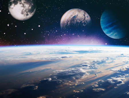 Deep space. Science fiction fantasy in high resolution ideal for wallpaper.
